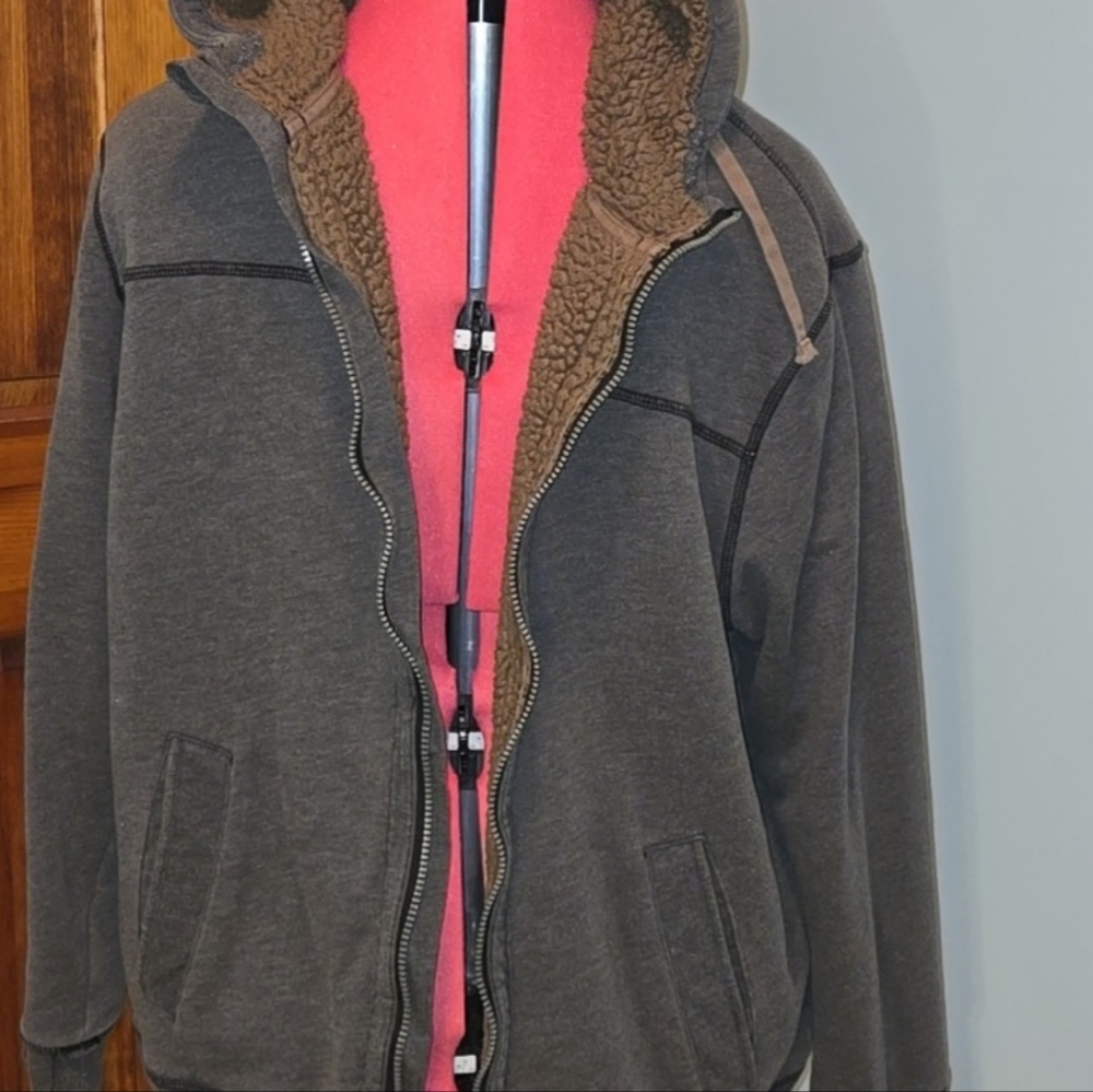G H Bass Men's Sherpa Lined Jacket With Hood